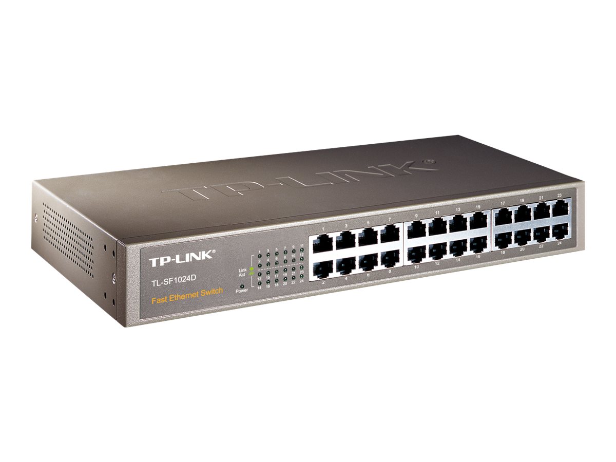 TP-LINK | Switch | TL-SF1024D | Unmanaged | Desktop/Rackmountable | 10/100 Mbps (RJ-45) ports quantity 24 | Power supply type External - Image 4