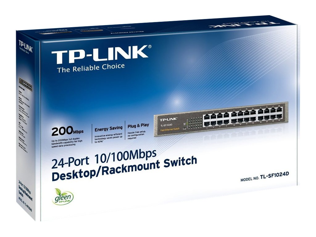 TP-LINK | Switch | TL-SF1024D | Unmanaged | Desktop/Rackmountable | 10/100 Mbps (RJ-45) ports quantity 24 | Power supply type External - Image 6