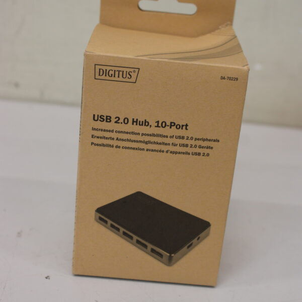 SALE OUT. Digitus USB 2.0 Hub 10-port | DA-70229 | DAMAGED PACKAGING, UNPACKED, SCRATCHED ON TOP