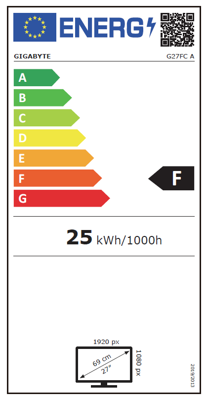 Gigabyte | Curved Gaming Monitor | G27FC A | 27 " | VA | FHD | 16:9 | 165 Hz | 1 ms | 1920 x 1080 pixels | 250 cd/m² | HDMI ports quantity 2 | Black - Image 8