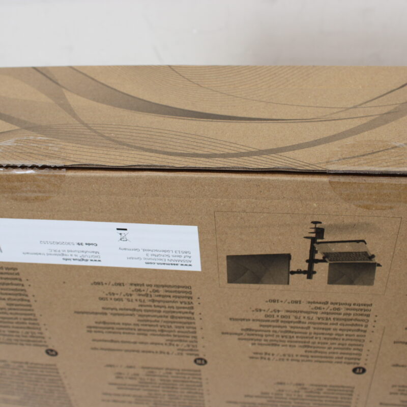 SALE OUT. DIGITUS Universal Monitor Mount with Notebook Holder | SALE OUT. Digitus Desk Mount | DA-90436 | Tilt, swivel, height adjustment, rotate | Maximum weight (capacity) 9 kg | UNPACKED, SCRATCHED ON TUBE | Black - Image 2