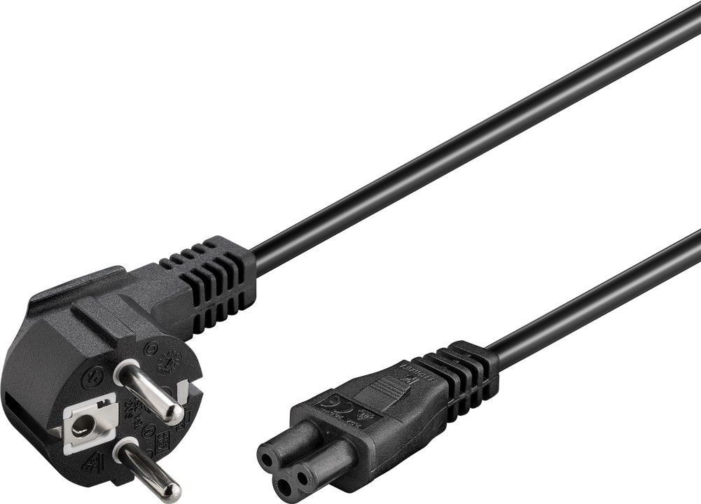 Goobay | Power supply cord (CEE/7/7 to mickey), angled | 68004 | Black