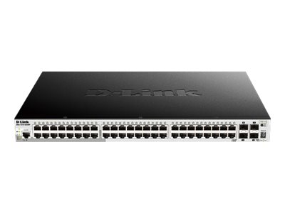 D-LINK DGS-1510-52XMP, Managed L2+ Gigabit Switch with 48 Ports 10/100/1000Base-T + 4 10GBase-X SFP+ ports | D-Link