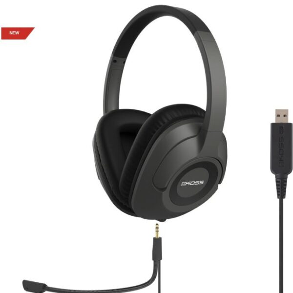 Koss | Headphones | SB42 USB | Wired | On-Ear | Microphone | Black/Grey