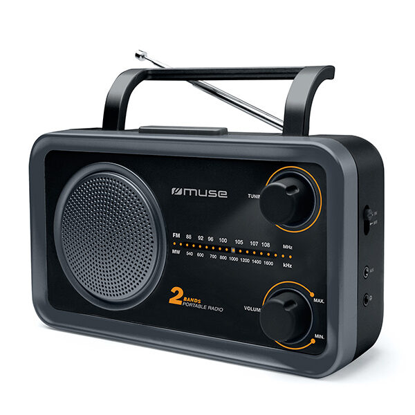 Muse | 2-bands portable radio | M-06DS | AUX in | Grey