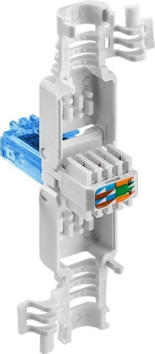 Goobay 59227 Tool-free RJ45 network connector CAT 6A UTP unshielded | for 3 different cable OD: up to 5.2mm/ 6.4mm/ 7.5mm UTP unshielded with strain relief with cable reducer that can be used for three different cable diameters: up to 5.2 mm/6.4 mm/7.5 mm for stranded and solid inner conductor (AWG 22 to 26) easy and tool-free assembly simply press down on the connector housing supports transmission rates on the order of gigabits cable contacts marked in colour Technical specifications Connections Connection, type RJ45 male (8P8C) Connection 2, type for IDC connectors (toolless) Connection, contact material gold-plated 3µ Cable Specification CAT 6a Shielding class UTP Signal transmission max. bandwidth 500 MHz General Consumption Unit 1 pc. in polybag Length 52 mm Width 15 mm Height 15 mm