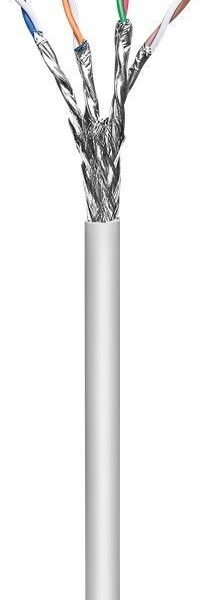 Goobay | CAT 6a network cable, S/FTP (PiMF) | 96094 | Cable type -  round cable. AWG 26/7 (stranded). Meter scaling yes. Cable sheath diameter (approx.) 6.3 mm. Inner conductor material  CU (copper). Material cable sheath LSZH. Number of shieldings 2 x. Type 1, shielding foil (alu) PiMF. Type 2, shielding braid (aluminium). LSZH compliant yes | • non-terminated flexible data-/patchcable for indoor using • double shielded twisted-pair LAN cable • pairs screening: PIMF (pairs in metal foil) + outer shield: braiding • This product is not approved for permanent installation in buildings. | Grey