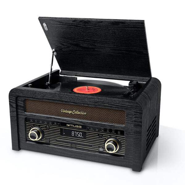 Muse | Turntable micro system | MT-115W | USB port | AUX in | CD player | FM radio | Wireless connection