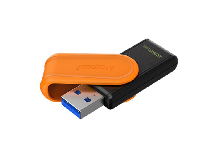 Kingston USB Flash Drive | DataTraveler Exodia S | 256 GB | USB 3.2 Gen 1 | Black/Orange - Image 3