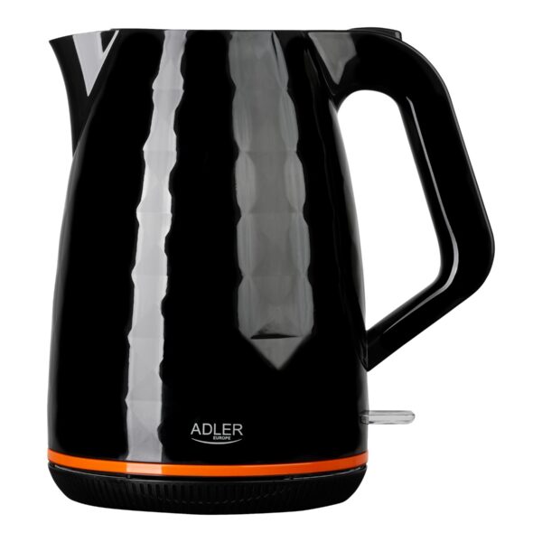 Adler | Kettle | AD 1277 | Standard | 2200 W | 1.7 L | Plastic | 360° rotational base | Black