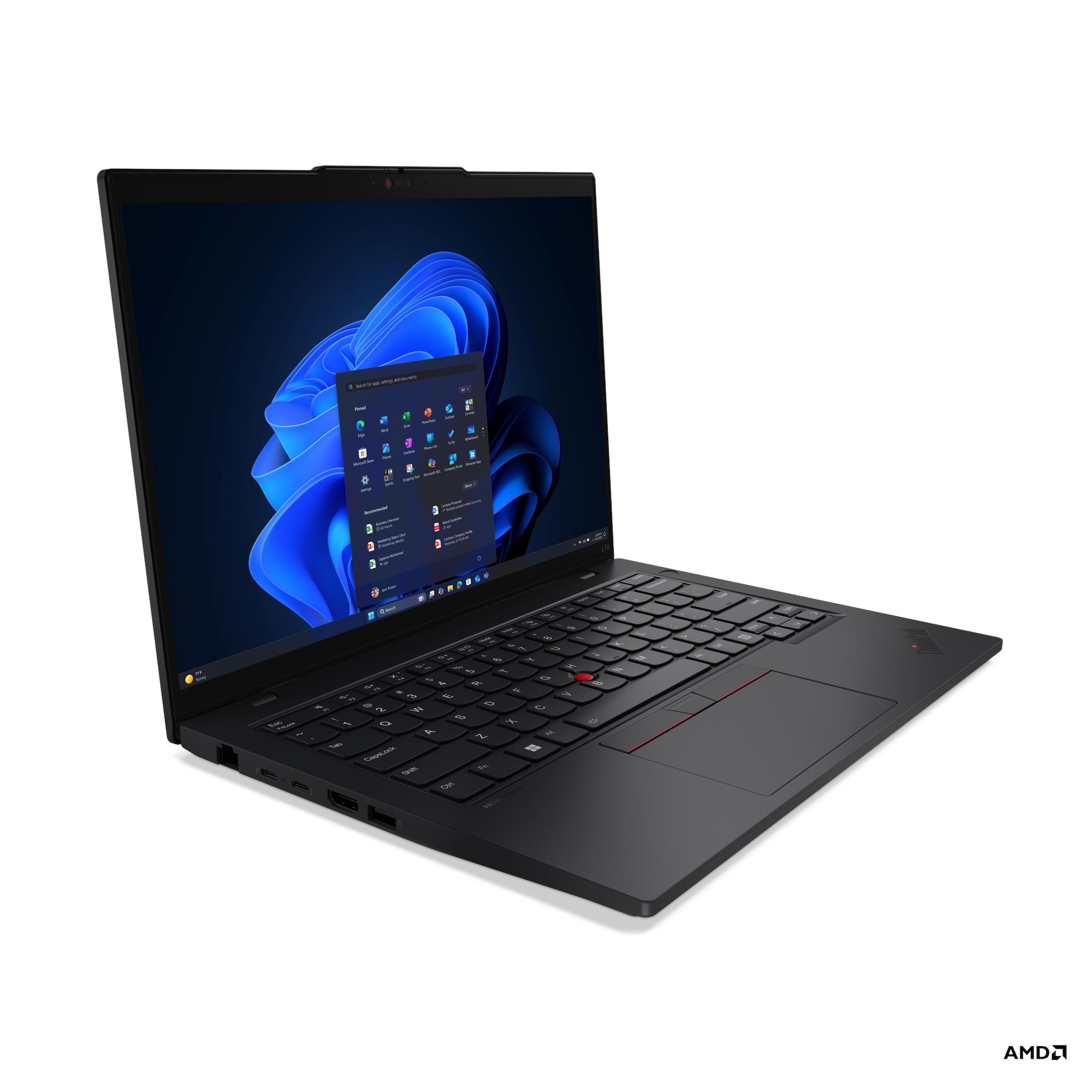 Lenovo ThinkPad L14 G6 AMD | Black | 14 " | IPS | WUXGA | 1920 x 1200 pixels | Anti-glare | AMD Ryzen 5 PRO | 215 | 16 GB | SO-DIMM DDR5 | Solid-state drive capacity 512 GB | AMD Radeon 740M Graphics | Windows 11 Pro | 802.11be | Bluetooth version 5.4 | LTE Upgradable | Keyboard language Nordic | Keyboard backlit | Warranty 36 month(s) | Battery warranty 12 month(s) - Image 4