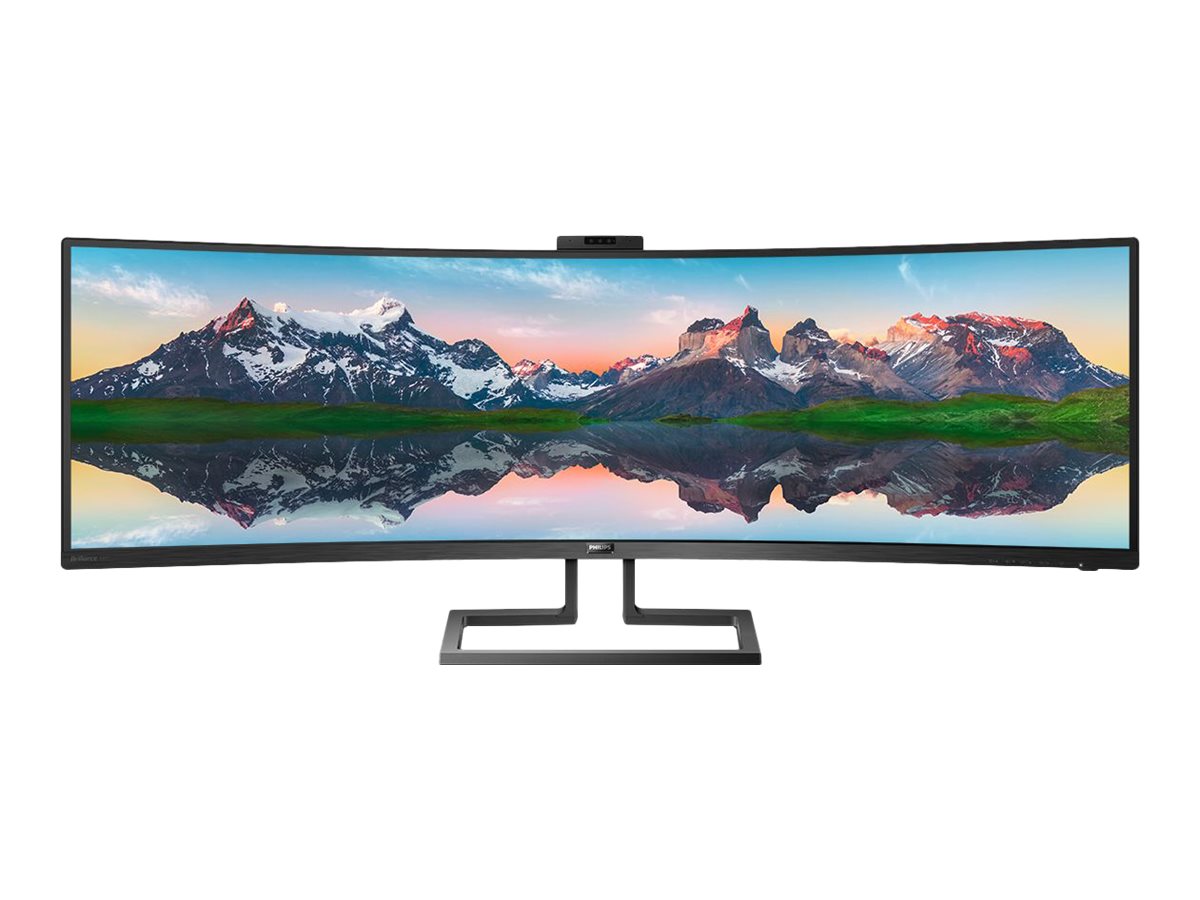 Philips | SuperWide curved LCD display | 499P9H/00 | 48.8 " | VA | Dual QHD | 32:9 | 70 Hz | 5 ms | 5120 x 1440 pixels | 450 cd/m² | Headphone out | HDMI ports quantity 2 | Black