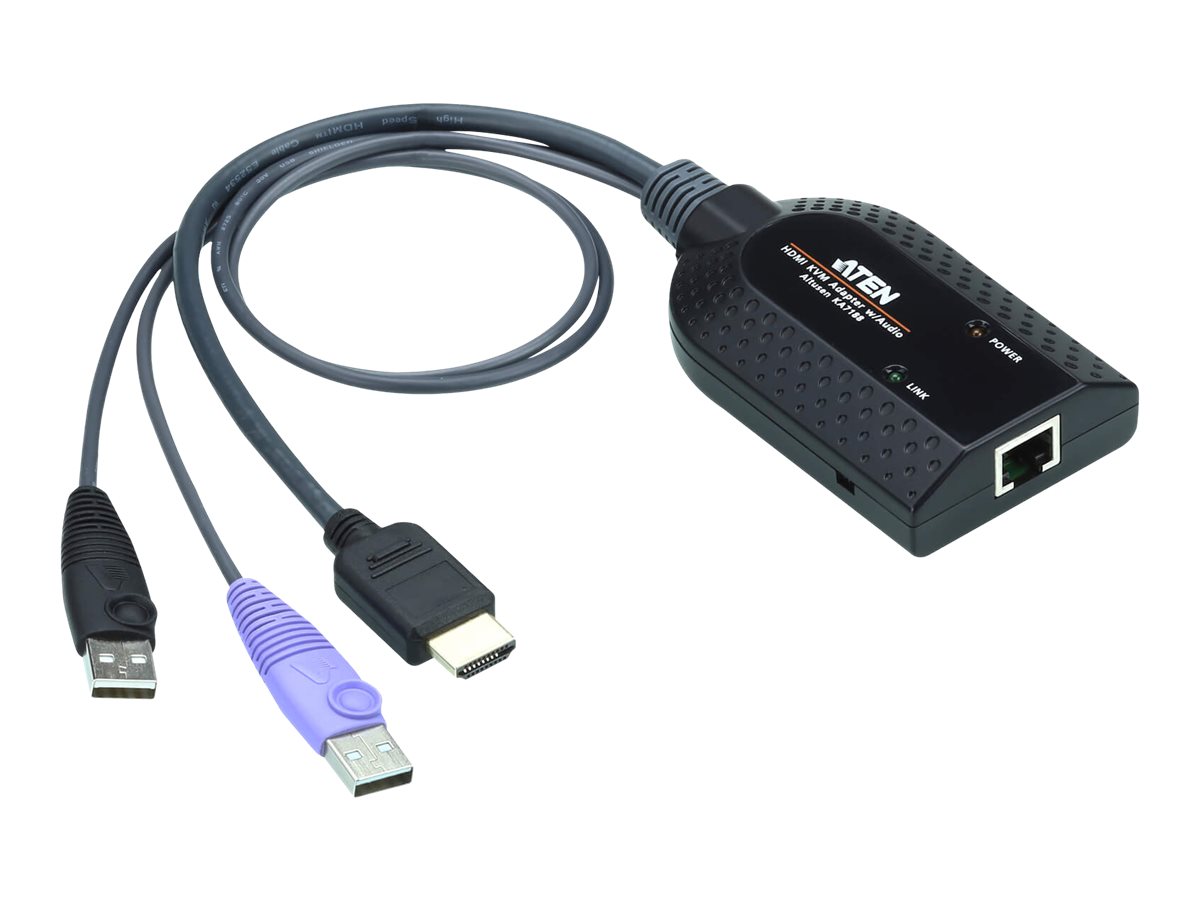 Aten | USB HDMI Virtual Media KVM Adapter Cable (Support Smart Card Reader and Audio De-Embedder)