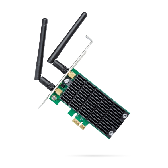 TP-LINK Archer T4E Dual Band PCI Express Adapter 2.4GHz/5GHz, 802.11ac, 300+867 Mbps, 2xDetachable antennas