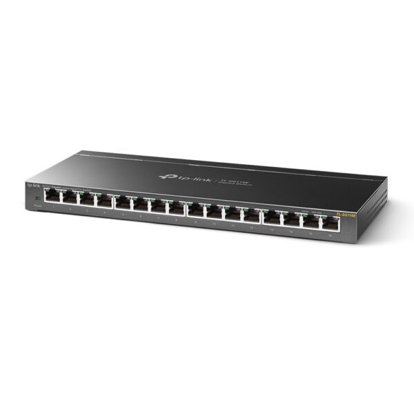TP-LINK | Switch | TL-SG116E | Web managed | Wall mountable | Gigabit Ethernet (copper) ports quantity 16 | Power supply type External | 36 month(s)