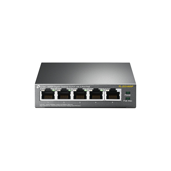 TP-LINK | Switch | TL-SG1005P | Unmanaged | Desktop | Gigabit Ethernet (copper) ports quantity 5 | Power over Ethernet (PoE) ports quantity 4 | Power supply type External | 36 month(s)