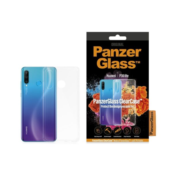 PanzerGlass | ClearCase | 0199 | Back cover | Huawei | Huawei P30 lite | Plastic | Transparent | Anti-yellow coating, Glass do not turn yellow. Fits right over the buttons for easy use. Full access to all functions. Effective wireless charging. Thin. TPU frame gives extra grip. | Back cover