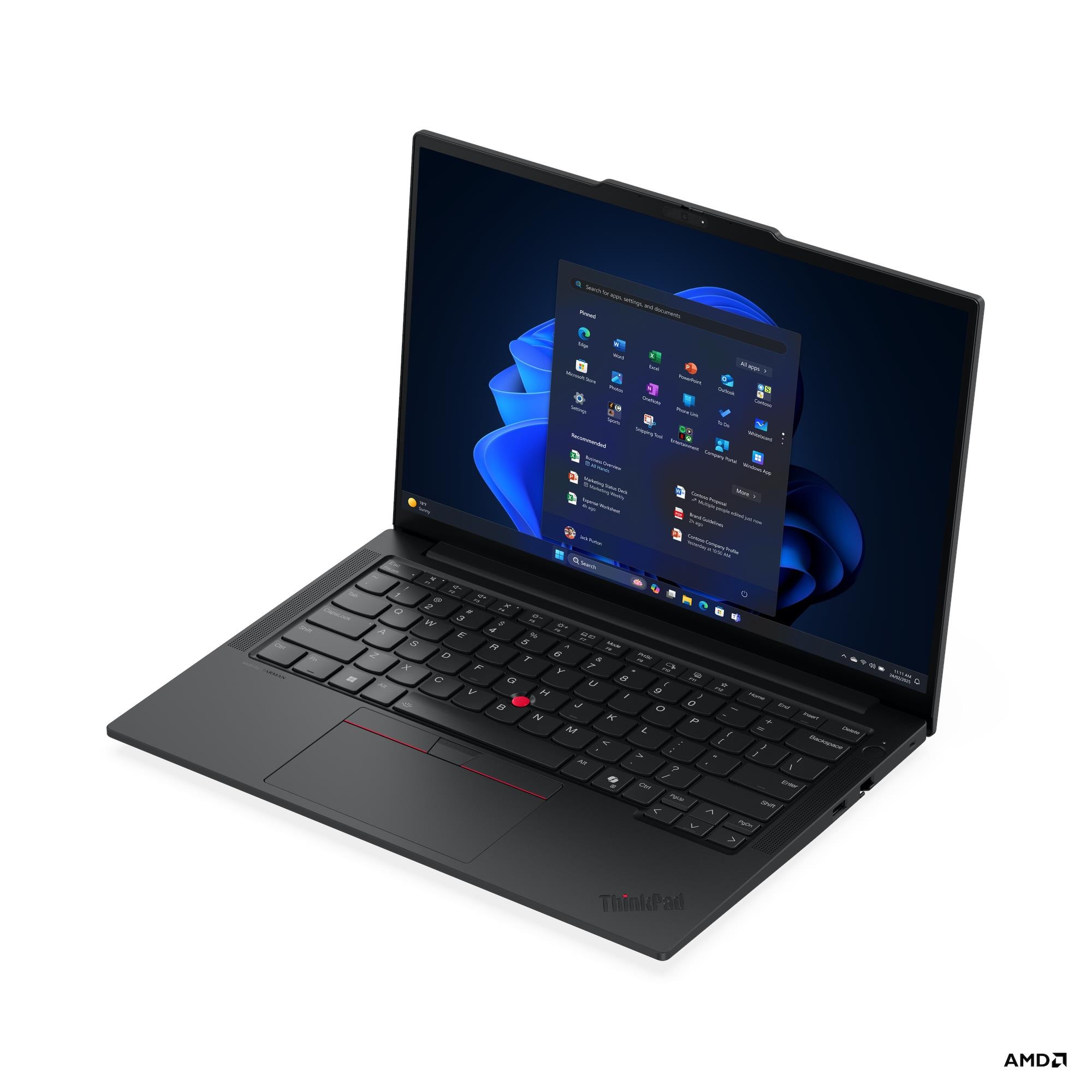Lenovo ThinkPad E14 G7 AMD | Black | 14 " | IPS | WUXGA | 1920 x 1200 pixels | Anti-glare | AMD Ryzen 5 | 230 | 16 GB | SO-DIMM DDR5 | Solid-state drive capacity 512 GB | AMD Radeon 760M Graphics | Windows 11 Pro | 802.11ax | Bluetooth version 5.3 | Keyboard language English | Keyboard backlit | Warranty 36 month(s) | Battery warranty 12 month(s) - Image 4