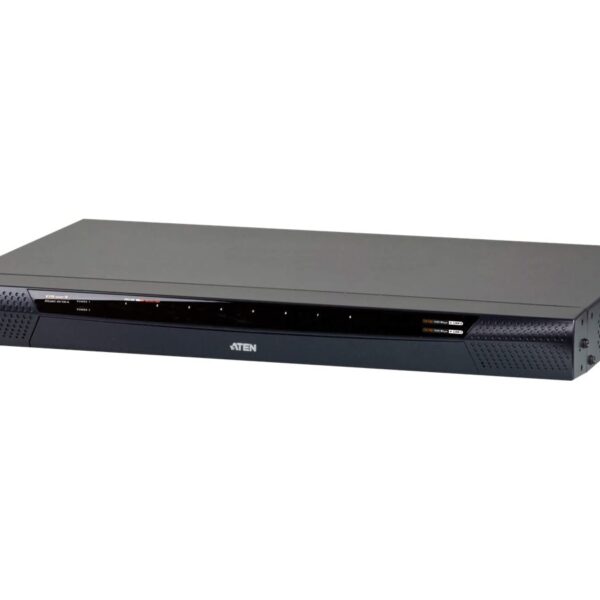 Aten | 1-Local/1-Remote Access 8-Port Cat 5 KVM over IP Switch with Virtual Media (1920 x 1200) | KN1108VA-AX-G