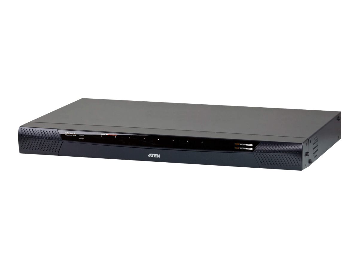 Aten | 1-Local/1-Remote Access 8-Port Cat 5 KVM over IP Switch with Virtual Media (1920 x 1200) | KN1108VA-AX-G