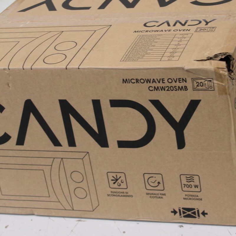 SALE OUT. Candy CMW20SMB Microwave oven, Freestanding, Capacity 20 L, 700 W, Black | Candy Microwave oven | CMW20SMB | Free standing | 20 L | 700 W | Black | DAMAGED PACKAGING, THE GAPS BETWEEN BODY AND THE DOOR DO NOT MATCH - Image 2