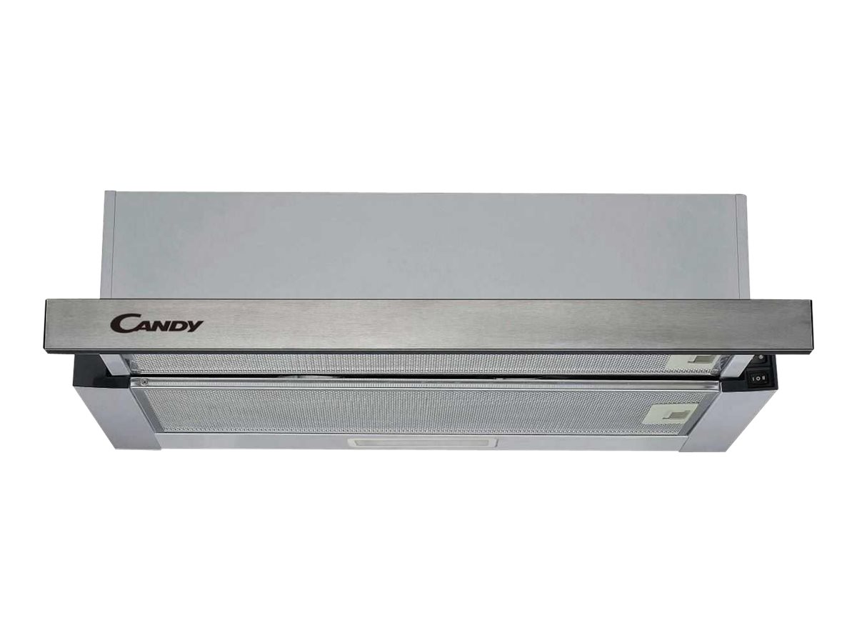 Candy | Hood | CBT625/2X | Telescopic | Energy efficiency class B | Width 60 cm | 332 m³/h | Mechanical control | LED | Stainless steel