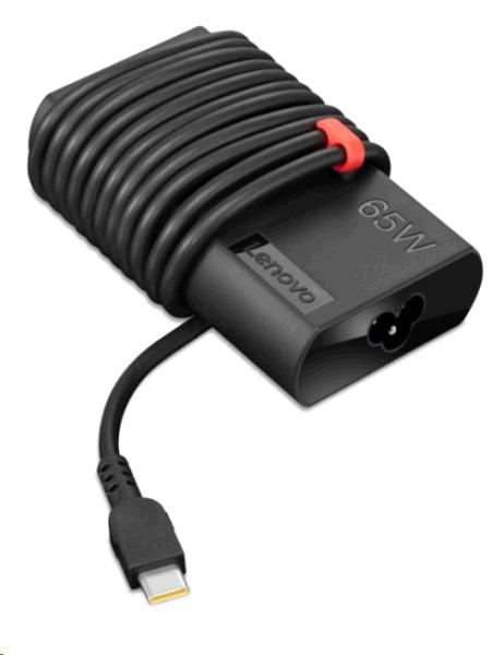 Lenovo | ThinkPad | 65W Slim | The ThinkPad 65W Slim AC Adapter – USB Type-C is the new adapter designed with slimmer size and cable management. It is your perfect replacement or spare power adapter for your ThinkPad notebooks. | USB Type-C | AC Adapter