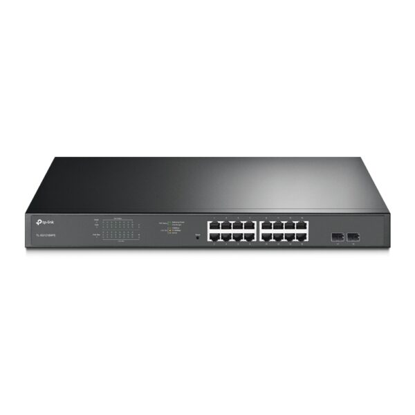 TP-LINK | Switch | TL-SG1218MPE | Web Managed | Rackmountable | Gigabit Ethernet (copper) ports quantity 16 | SFP ports quantity 2 | PoE+ ports quantity 16 | 36 month(s)