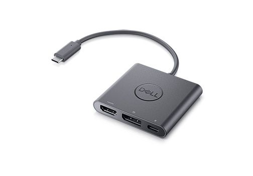 Dell | Adapter | USB-C to HDMI/DP with Power Pass-Through | Black | USB-C Male | HDMI Female; USB Female; USB-C (power only) Female | 0.18 m