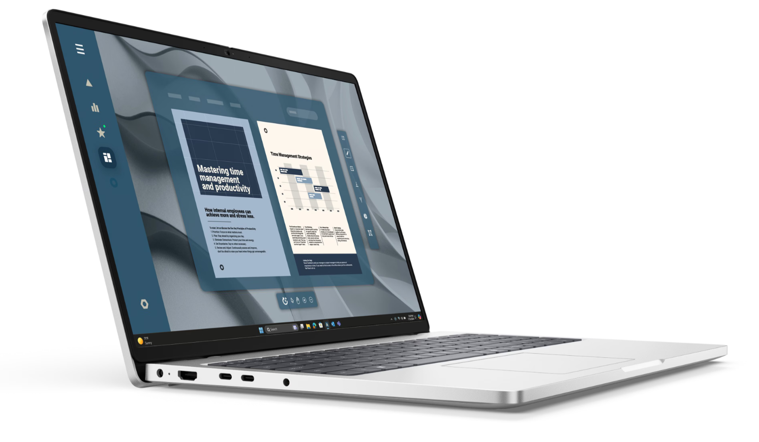 Dell Pro 16 PC16255 | Platinum Silver | 16 " | IPS | FHD+ | 1920 x 1200 pixels | Anti-glare | AMD Ryzen AI 5 PRO | 340 | 16 GB | DDR5 | Solid-state drive capacity 512 GB | AMD Radeon 840M Graphics | Windows 11 Pro | 802.11ax | Keyboard language English | Keyboard backlit | Warranty 36 month(s) | Battery warranty 12 month(s) - Image 2