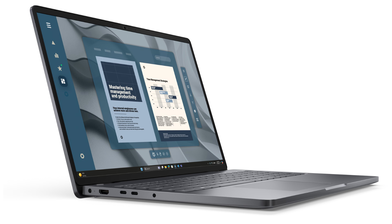 Dell Pro 16 PC16255 | Magnetite | 16 " | IPS | FHD+ | 1920 x 1200 pixels | Anti-glare | AMD Ryzen 3 | 210 | 8 GB | DDR5 | Solid-state drive capacity 512 GB | AMD Radeon 740M Graphics | Windows 11 Pro | 802.11ax | Keyboard language English | Keyboard backlit | Warranty 36 month(s) | Battery warranty 12 month(s) - Image 2