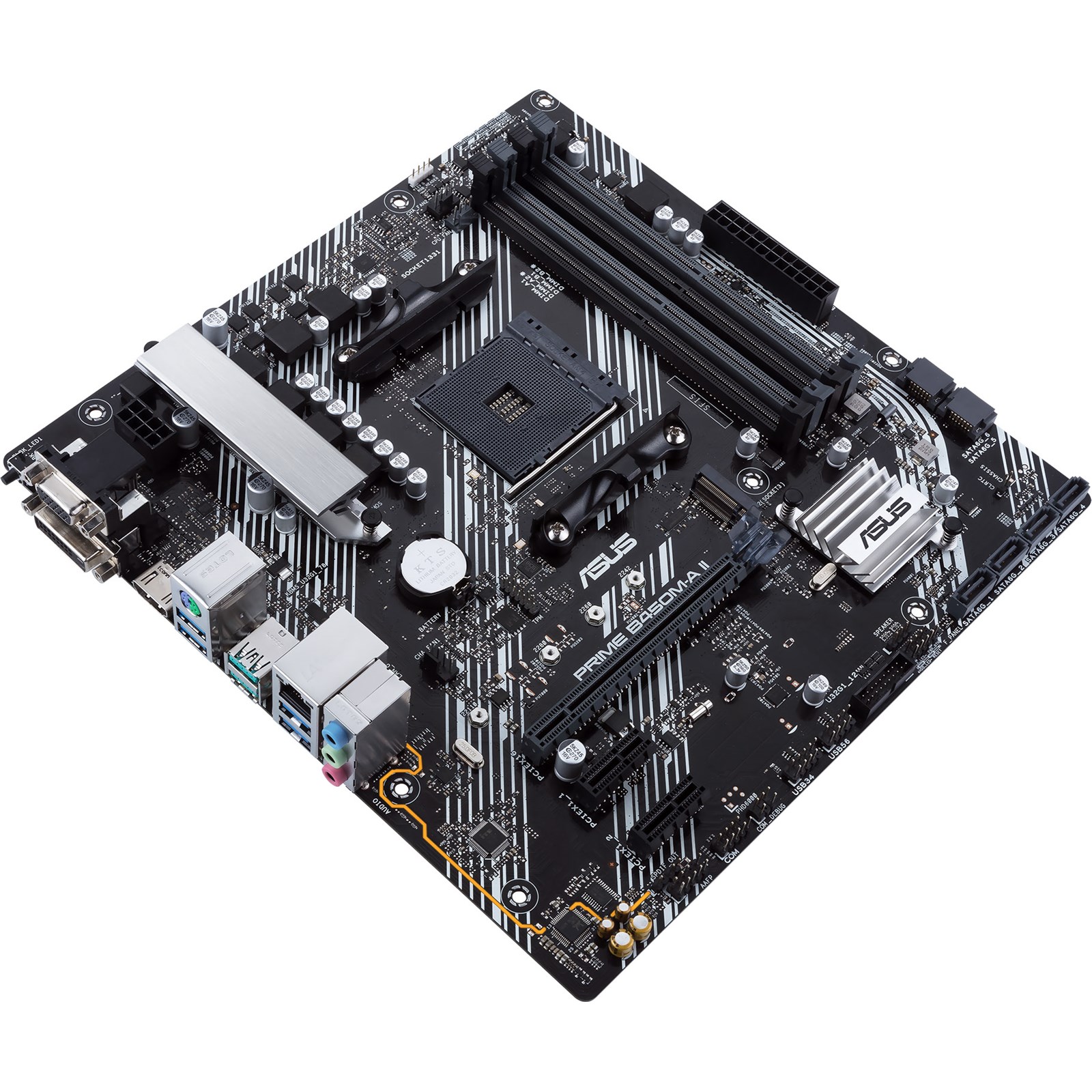 Asus | PRIME B450M-A II | Processor family AMD | Processor socket AM4 | DDR4 | Memory slots 4 | Number of SATA connectors 6 x SATA III | Chipset AMD B | Micro ATX - Image 6