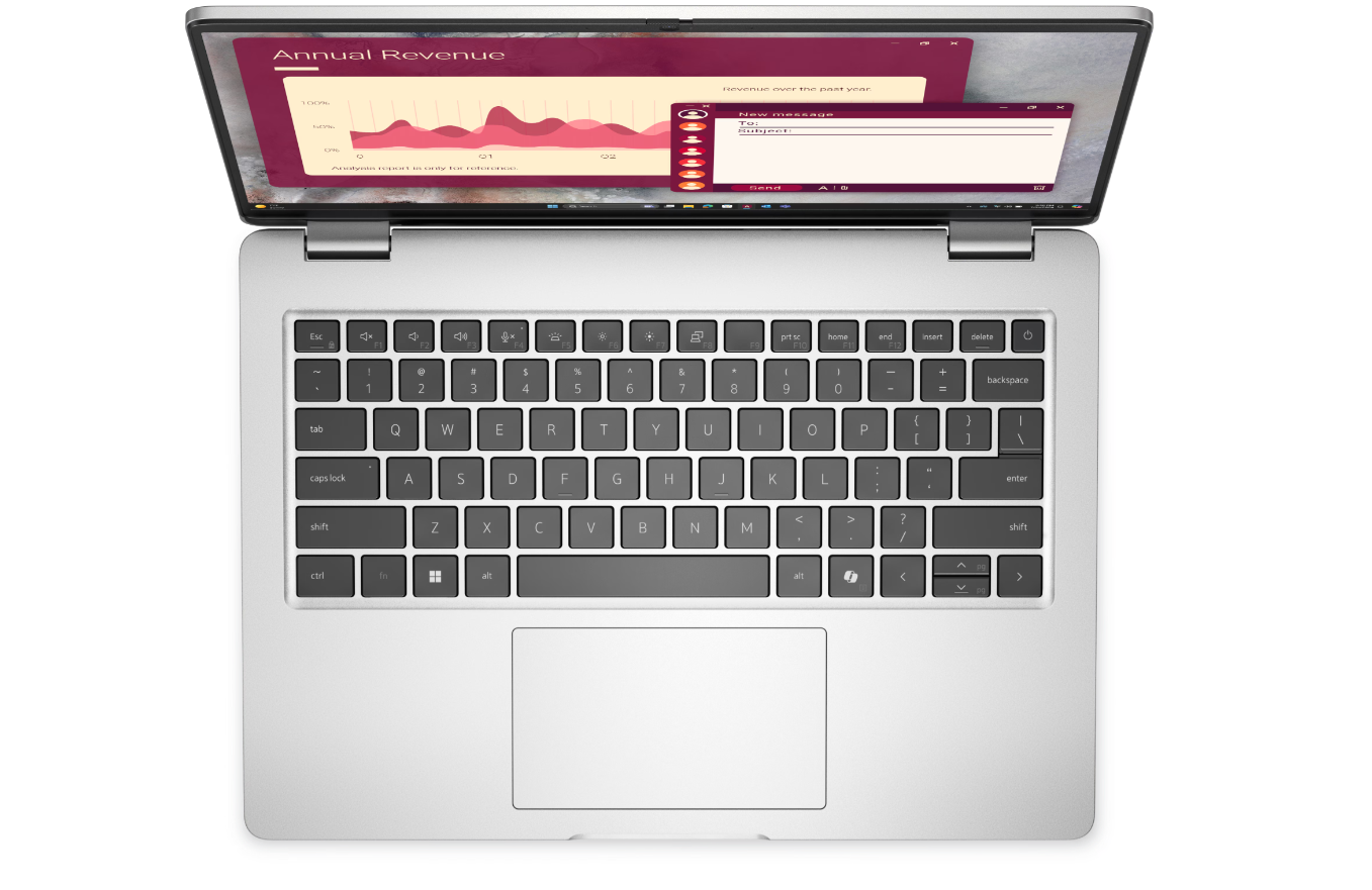 Dell Pro 14 PC14250 | 14 " | FHD+ | Anti-glare | Intel Core Ultra 7 | 255U | 32 GB | DDR5 | Solid-state drive capacity 512 GB | Intel Graphics | Windows 11 Pro | 802.11ax | Bluetooth version 5.3 | Keyboard language Nordic | Keyboard backlit | Warranty 36 month(s) | Battery warranty 12 month(s) - Image 4