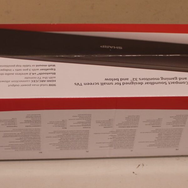 SALE OUT. Sharp HT-SB107 2.0 Compact Soundbar for TV up to 32", HDMI ARC/CEC, Aux-in, Optical, Bluetooth, 65cm, Gloss Black | Yes | Sharp Soundbar Speaker | HT-SB107 | Gloss Black | No | USB port | DAMAGED PACKAGING | AUX in | Bluetooth | Wireless connection