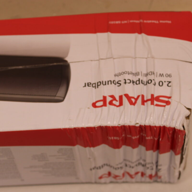 SALE OUT. Sharp HT-SB107 2.0 Compact Soundbar for TV up to 32", HDMI ARC/CEC, Aux-in, Optical, Bluetooth, 65cm, Gloss Black | Yes | Sharp Soundbar Speaker | HT-SB107 | Gloss Black | No | USB port | DAMAGED PACKAGING | AUX in | Bluetooth | Wireless connection - Image 2