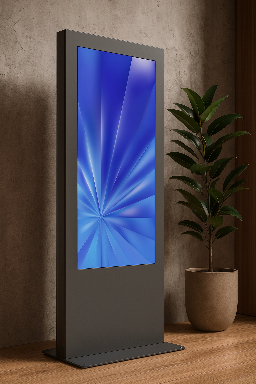 EDBAK Floor stand | IDS09.55 Indoor Public Display Totem | 55 " | Black - Image 3