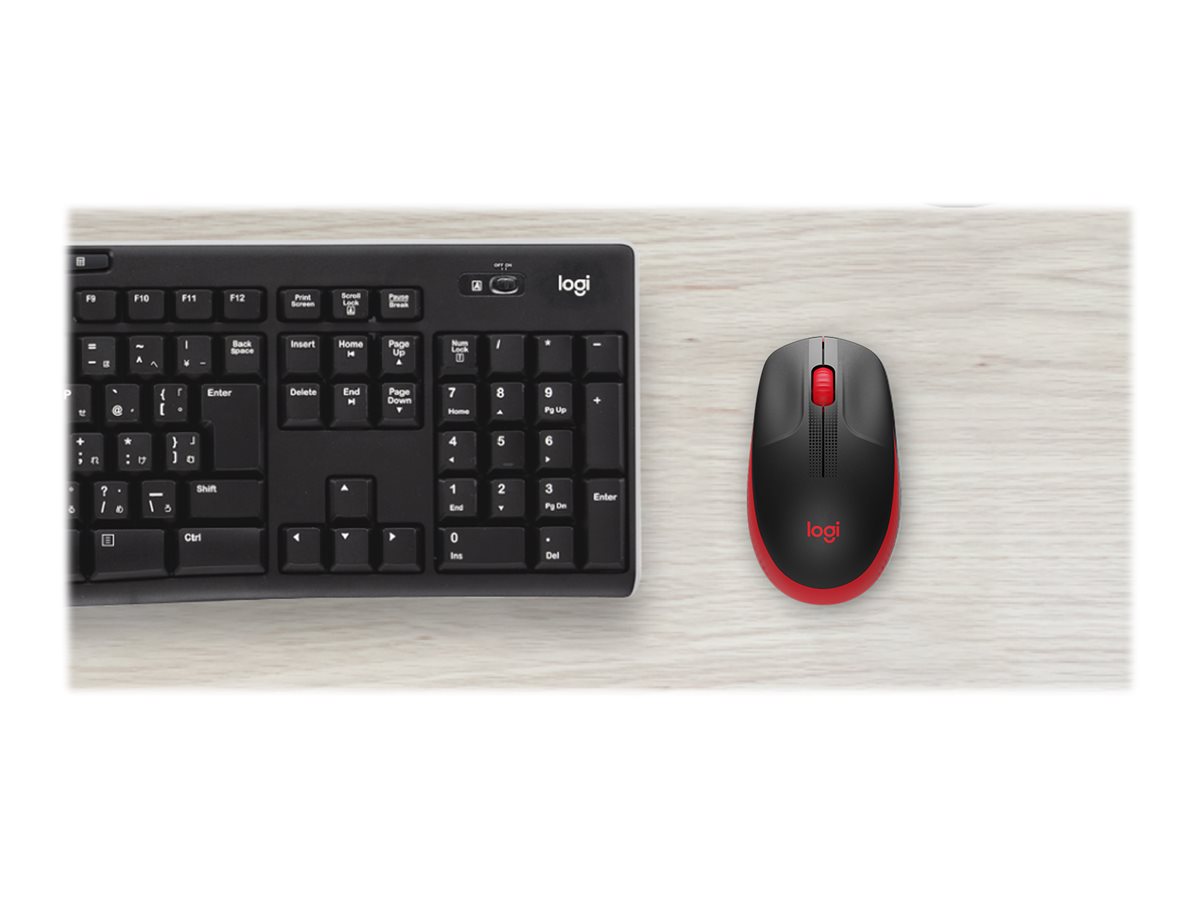 Logitech | Full size Mouse | M190 | Wireless | USB | Red - Image 7