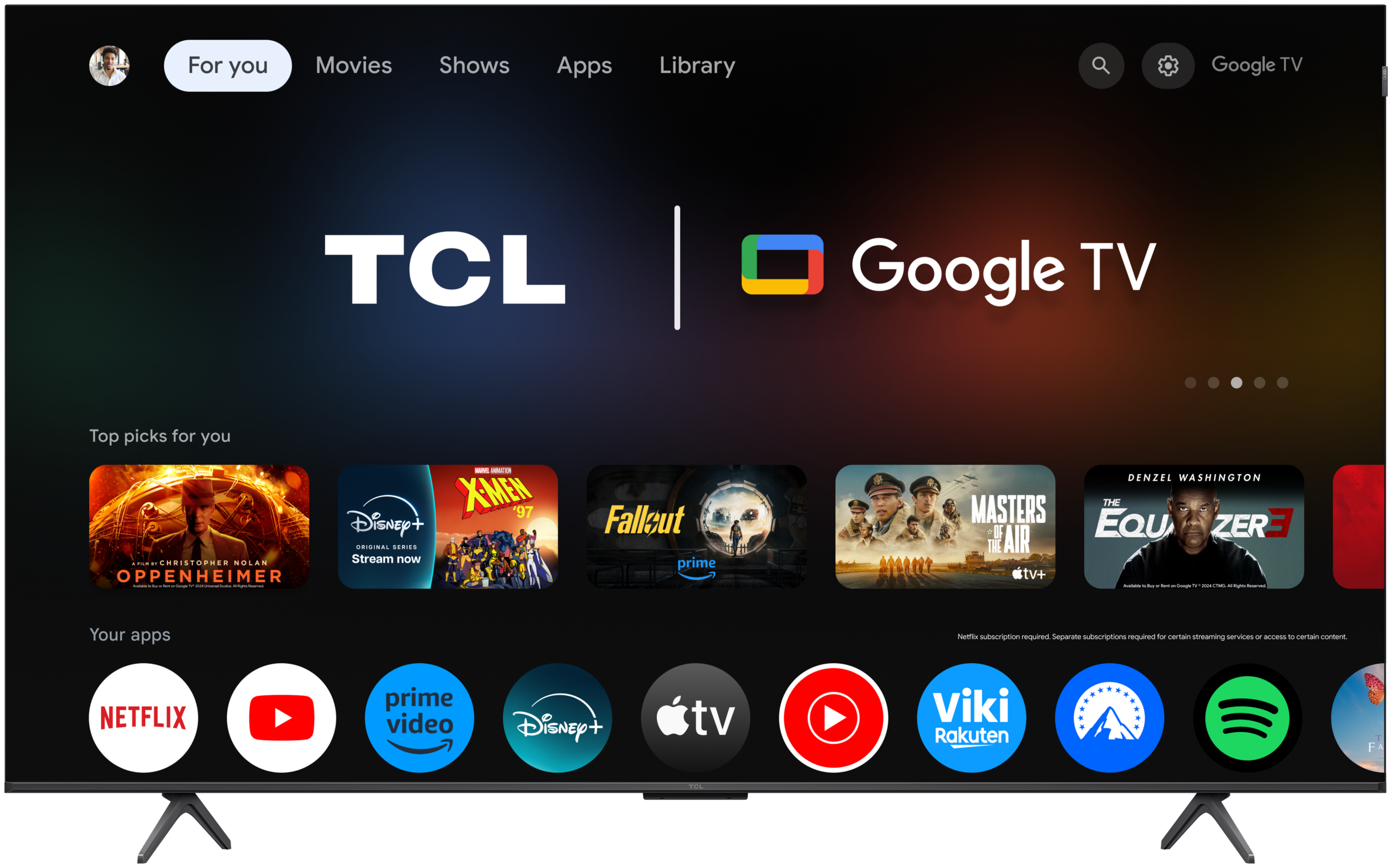TCL 4K QLED TV | 55T8C | 55 | Smart TV | Google TV | Black - Image 7