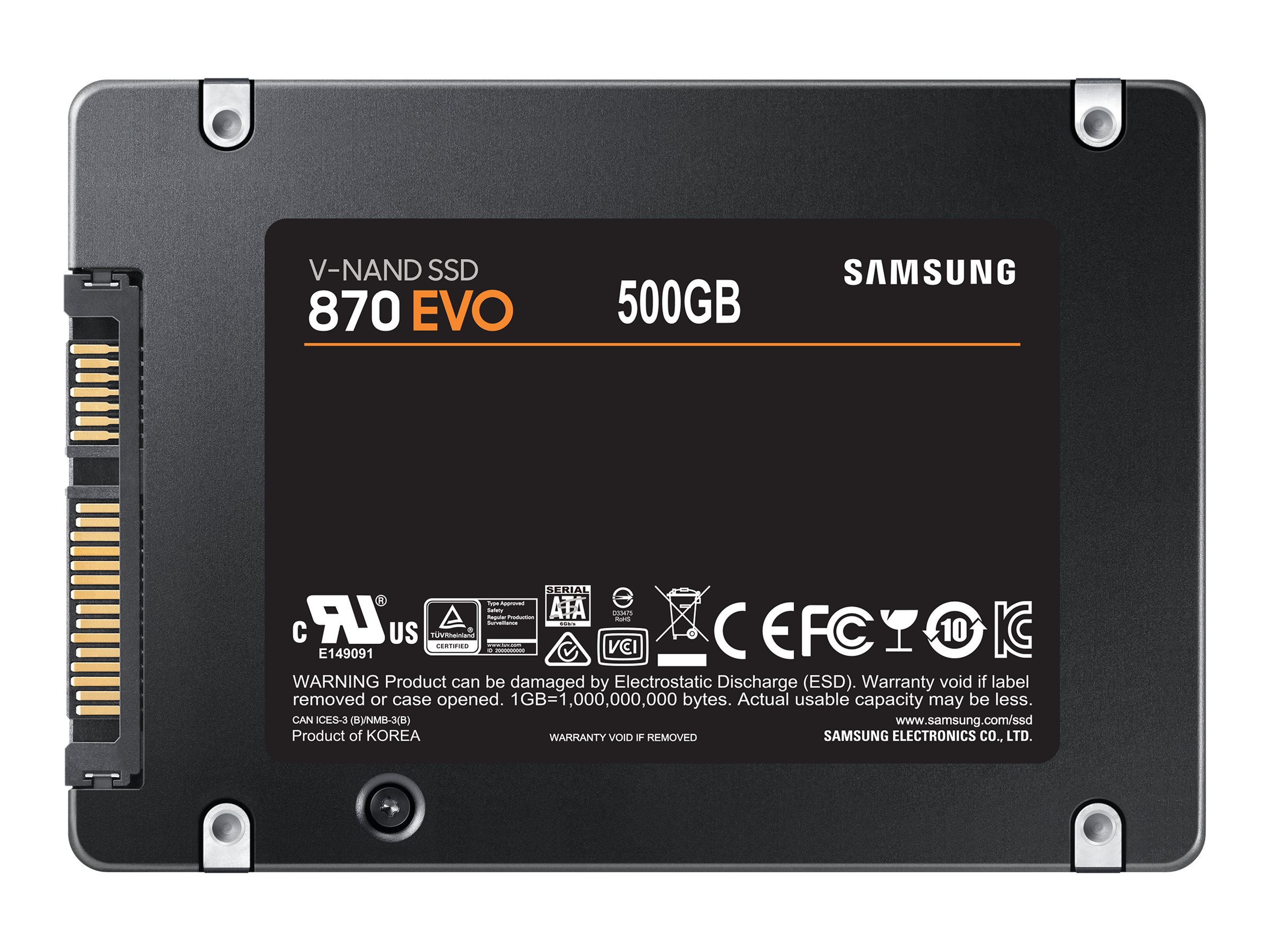 Samsung | SSD | 870 EVO | 500 GB | SSD form factor 2.5" | Solid-state drive interface SATA III | Read speed 560 MB/s | Write speed 530 MB/s - Image 7