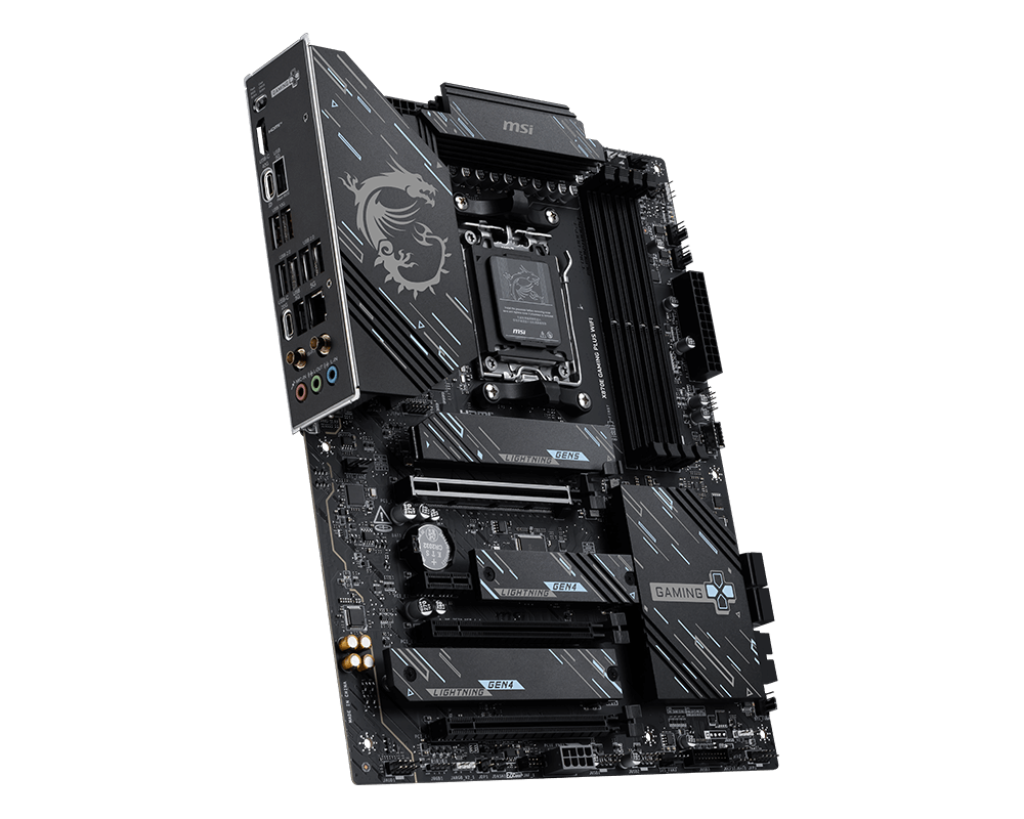 MSI X870E GAMING PLUS WIFI | Processor family AMD | Processor socket AM5 | DDR5 UDIMM | Supported hard disk drive interfaces SATA, M.2 | Number of SATA connectors 4 - Image 4
