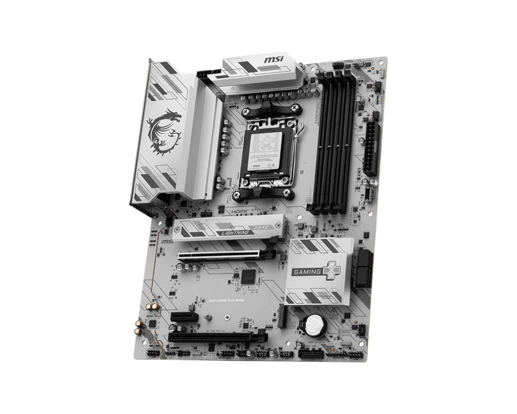 MSI B850 GAMING PLUS WIFI6E | Processor family AMD | Processor socket AM5 | DDR5 | Supported hard disk drive interfaces SATA, M.2 | Number of SATA connectors 4 - Image 2