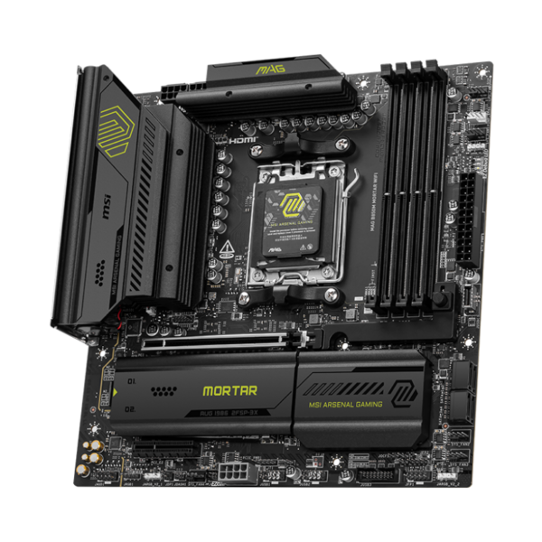 MSI MAG B850M MORTAR WIFI | Processor family AMD | Processor socket AM5 | DDR5 | Supported hard disk drive interfaces SATA, M.2 | Number of SATA connectors 4
