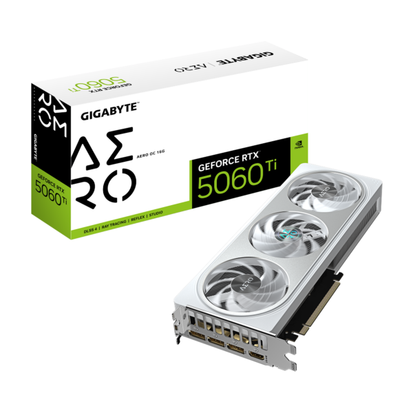 Gigabyte GeForce RTX 5060 Ti AERO OC 16G | NVIDIA | 16 GB | GeForce RTX 5060 Ti | GDDR7 | HDMI ports quantity 1 | PCI-E 5.0