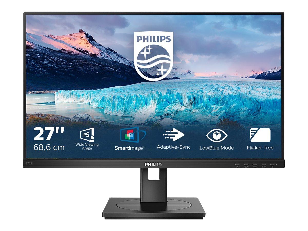 Philips | LCD Monitor | 272S1AE/00 | 27 " | IPS | FHD | 16:9 | 75 Hz | 4 ms | 1920 x 1080 pixels | 250 cd/m² | Headphone out | HDMI ports quantity 1 | Black - Image 4
