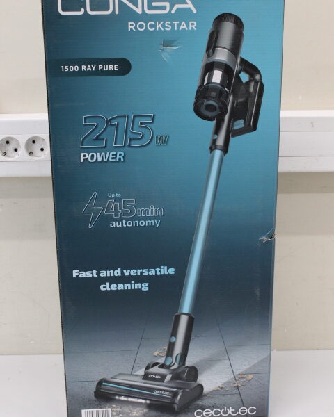 SALE OUT. Cecotec Vacuum cleaner | Conga Rockstar 1500 Ray Pure | Cordless operating | Handstick | 215 W | 25.2 V | Operating time (max) 45 min | Black/Grey | Warranty 24 month(s) | DAMAGED PACKAGING, USED, DIRTTY, SCRATCHED