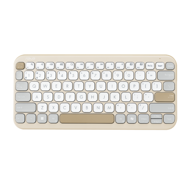 Asus Marshmallow KW100 | Keyboard | Wireless | US International | Oat Milk | Bluetooth
