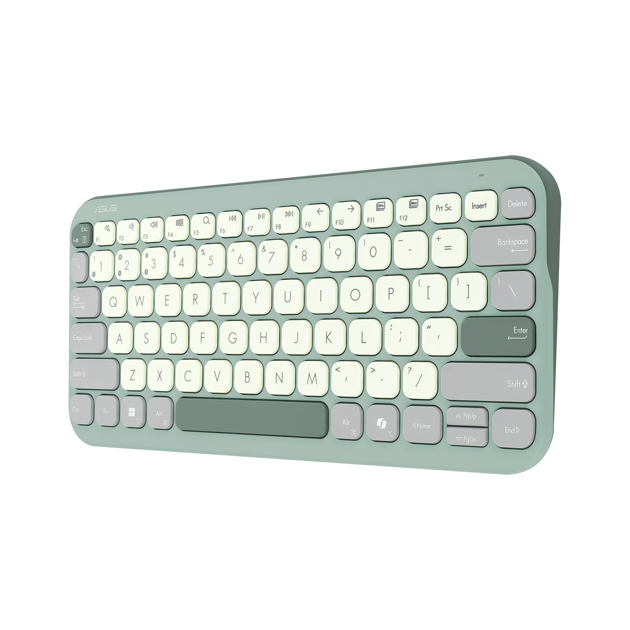 Asus Marshmallow KW100 | Keyboard | Wireless | US International | Green Tea Latte | Bluetooth - Image 6