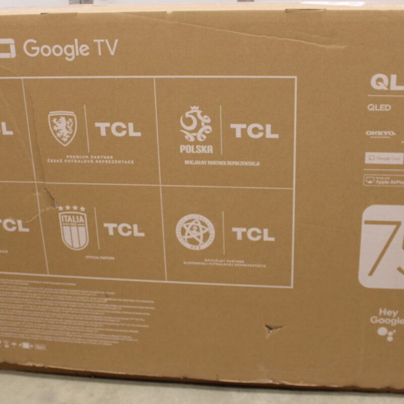 SALE OUT. TCL 4K QLED TV | 75T8C | 75 | Smart TV | Google TV | Black | DAMAGED PACKAGING