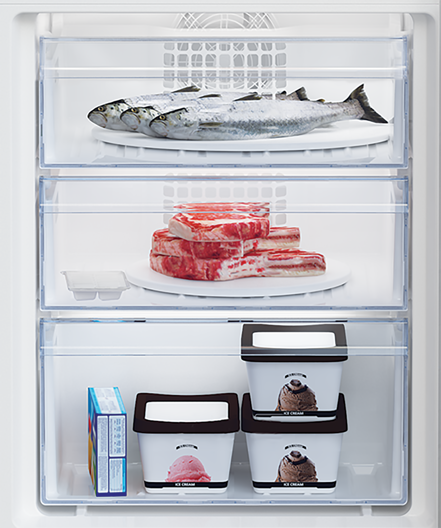 BEKO Refrigerator | BCHA275K41SN | Energy efficiency class E | Built-in | Combi | Height 177.5 cm | No Frost system | Fridge net capacity 193 L | Freezer net capacity 69 L | 38 dB | White - Image 4