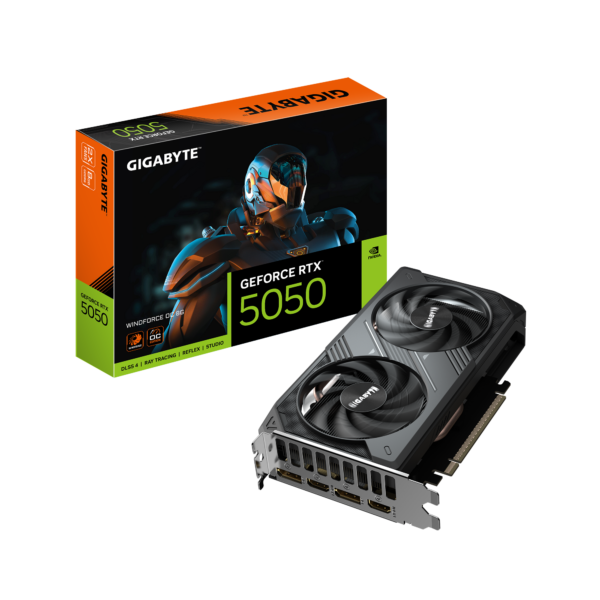Gigabyte GeForce RTX 5050 WINDFORCE OC 8G | NVIDIA | 8 GB | GeForce RTX 5050 | GDDR6 | HDMI ports quantity 2 | PCI-E 5.0